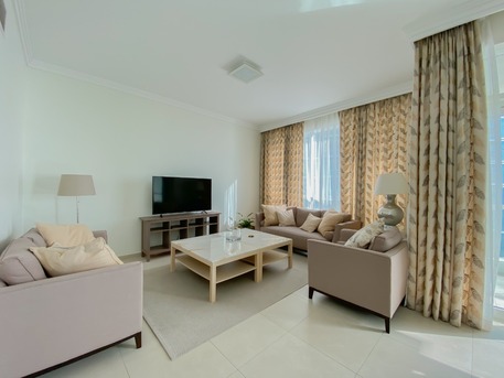 Dubai, Apartments/Houses, AED 225000/year,  Furnished,  2 BR,  Modern Sea-View Furnished 2BR+Maid | Price  Neg