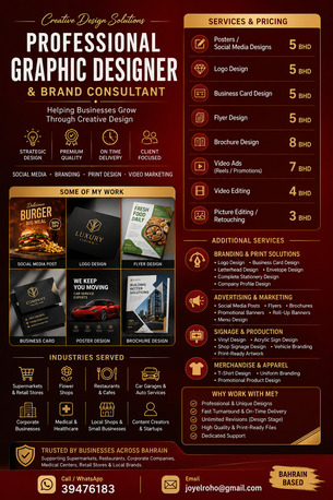 Riffa, Job Seekers, Freelance Graphic Design Creator