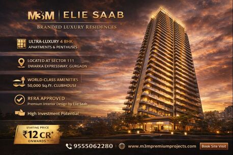 Gurgaon, Apartments/Houses, Studio,  4350 Sq. Feet,  Buy Ultra Luxury Homes In Gurgaon: M3M Elie Saab Sector 111