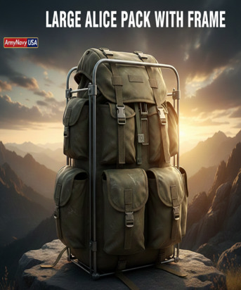 New York, Clothing & Accessories, USD 155,  Large ALICE Backpack With Frame ArmyNavyUSA