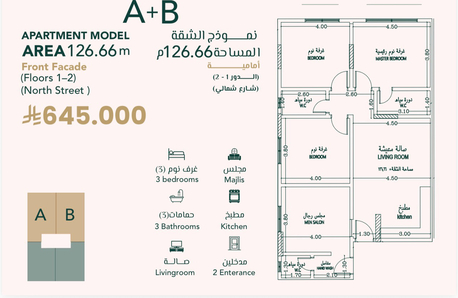 Salamah, Apartments/Houses, SAR 545000,  3 BR,  Al Salamah District 2