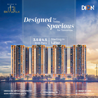 Mumbai, Real Estate For Sale, INR 12600000,  4 BR,  2324 Sq. Feet,  Elite 4BHK Apartment In Cuttack Live Grand At Dion Skywalk