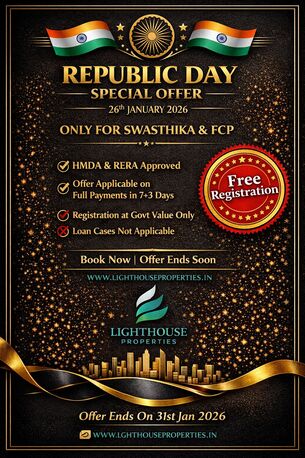 Hyderabad, Residential Plots, INR 35000,  308 Sq. Yard,  HMDA & RERA  Approved Open Plots For Sale Near Raviryala Inside ORR Kongarakalan Adibatla