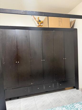 Al Muruj, Furniture, SAR 1000,  Pure Wooden Bed Set- King Size Bed, Cupboard, 2 Side Table One Dressing Table