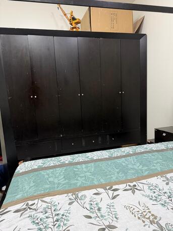 Al Muruj, Furniture, SAR 1000,  Pure Wooden Bed Set- King Size Bed, Cupboard, 2 Side Table One Dressing Table