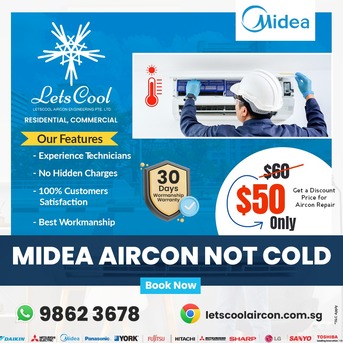 Singapore, Air Conditioners, SGD 50,  Midea Aircon Not Cold