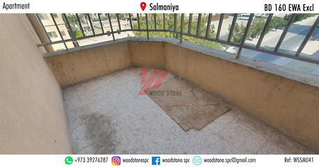 Salmaniya, Apartments/Houses, BHD 160/month,  2 BR,  90 Sq. Meter,  Unfurnished 2 Bedroom Apartment, Salmaniya - BD 160 Excl WSSM041