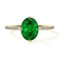 USD 5649,  Oval Shape Natural Emerald Gold Ring