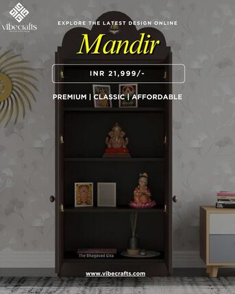 Mumbai, Furniture, INR 21999,  Elegant Mandirs To Create A Peaceful Home Temple &ndash; Vibecrafts