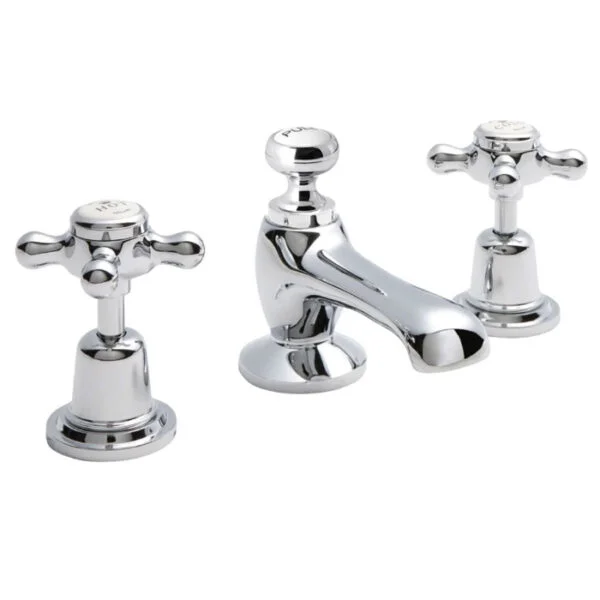 London, Household Items, GBP 0258,  Crosshead Basin Mixer Tap With Pop-Up Waste &ndash;