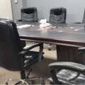 SAR 500,  Large 8 Seater Wooden Executive Office Meeting Table In Excellent Condition