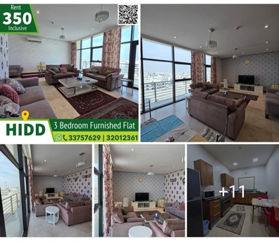 Hidd, Apartments/Houses, BHD 350/month,  Furnished,  3 BR,  3 Bedroom Furnished Flat Inclusive