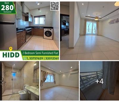 Hidd, Apartments/Houses, BHD 280/month,  2 BR,  2 Bedroom Semi Furnished Flat