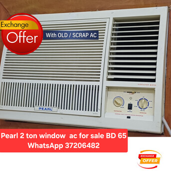 Manama, Air Conditioners, BHD 65,  ✅️ Pearl 2 Ton Window Ac For Sale In Good Condition With Fixing