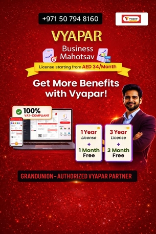 Dubai, ERP, Billing Software International Partner For Vyapar App - Grand Union Web Solutions