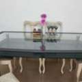 BHD 40,  Good Condition Glass Dining Table With 6 Chairs At Cheap Price