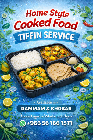 Khobar, Food, SAR 23,  Home Style Meals/ Thali & Tiffin Service DAMMAM, KHOBAR & DAHRAN