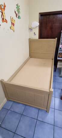 Manama, Furniture, BHD 50, Single Sturdy Wooden Bed With Single Mattress Excellent Condition For Sale