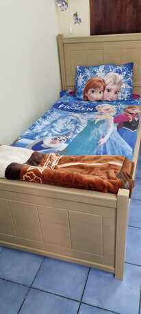 Manama, Furniture, BHD 50,  Single Sturdy Wooden Bed With Single Mattress Excellent Condition For Sale