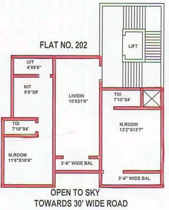 Hyderabad, Apartments/Houses, INR 4600000/month,  2 BR,  1000 Sq. Feet,  BRAND NEW ROAD SIDE FLAT LOCATED AT LANGAR HOUSE, DEFENCE COLONY