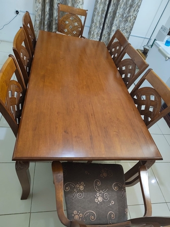 Riyadh, Furniture, SAR 500,  8 Chair And Wooden Table For Sale
