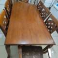 SAR 650,  8 Chair Table + Wooden Cabinet For Sale