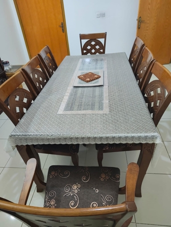 Riyadh, Furniture, SAR 500,  8 Chair And Wooden Table For Sale