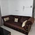 BHD 60, Luxurious Chocolate Brown Chesterfield-Style Sofa Set
