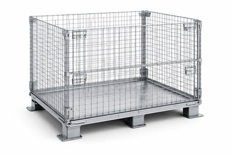 New York, Business, Wire Mesh Container &ndash; Strong, Stackable & High-Visibility Industrial Storage Solution