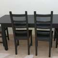SAR 300,  Ikea Expandable Dining Table With 5 Chairs
