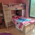 BHD 60,  Space-Saving Bunk Bed With Cabinet, Desk & Shelves