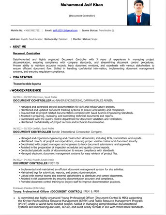 Riyadh, Job Seekers, Document Controller