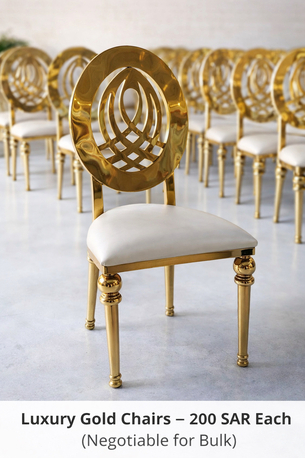 Khobar, Furniture, SAR 200,  Luxury Gold Event Chair