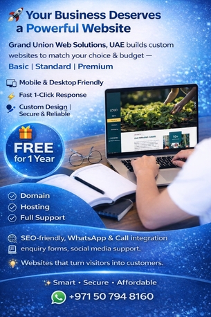 Dubai, Web Design & Development, Web Design And Development Services, Worldwide - Grand Union Web Solutions