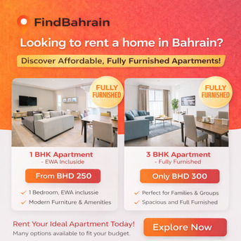 Juffair, Apartments/Houses, BHD 250/month,  Furnished,  1 BR,  120 Sq. Meter,  1BHK FULLY FURNISHED FOR RENT - BHD 250 INCLUSIVE