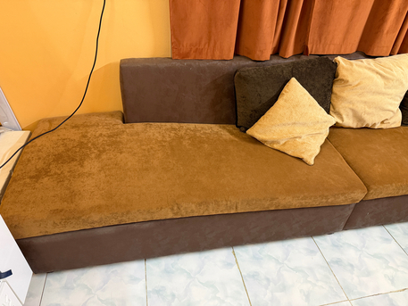 Al Sulaymaniyyah, Furniture, SAR 399,  Large 3-Piece Modular Sectional Sofa &ndash; Brown/Tan Scheme