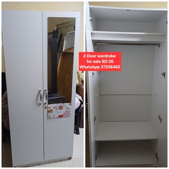 Manama, Furniture, BHD 26,  ✅️ 2 Door Wardrobe For Sale In Goood Condition With Delivery