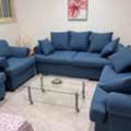 SAR 1500,  7 SEATER SOFA SET FOR SALE- BLUE COLOR, AS GOOD AS NEW