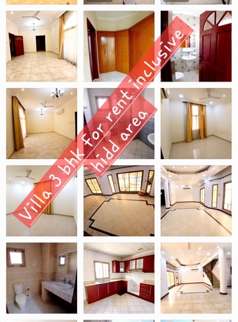 Hidd, Apartments/Houses, BHD 500/month,  3 BR,  Villa With Aac  For Rent Inclusive Ewa