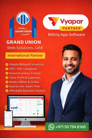 Dubai, ERP, Accounting Software Vyapar - Authorized Partner In The UAE And International - Grand Union