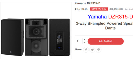 Olaya, Musical Instruments, SAR 6300,  YAMAHA DZR315 Brand New 143 SPL And 2000w