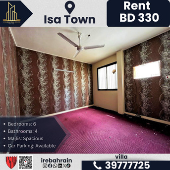 Isa Town, Villas, BHD 330,  Villa For Rent &ndash; Isa Town