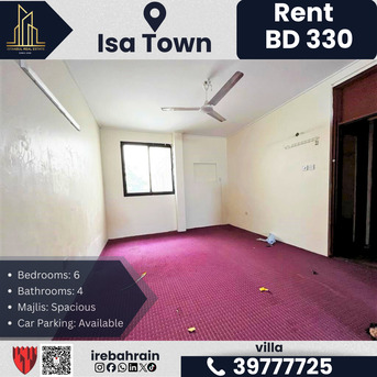 Isa Town, Villas, BHD 330,  Villa For Rent &ndash; Isa Town
