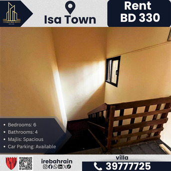 Isa Town, Villas, BHD 330,  Villa For Rent &ndash; Isa Town