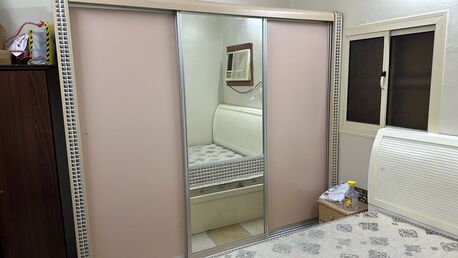 Al Baha, Furniture, SAR 400,  KING SIZE DOUBLE BED WITH MADICATED MATTRESS ALONG WITH BIG ALMIRAH FOR SALE