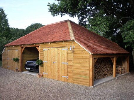 London, Construction, Custom Built Wooden Garages For Wiltshire Homes