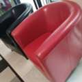 EUR 100, A Red And A Black Arm Chairs