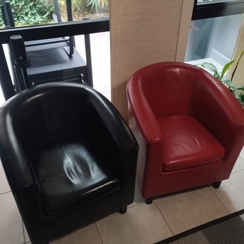 Antwerp, Furniture, EUR 100,  A Red And A Black Arm Chairs
