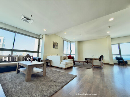Salmiya, Apartments/Houses, KWD 1200/month,  3 BR,  Three Bedroom Seaview Furnished Duplex For Rent In Salmiya