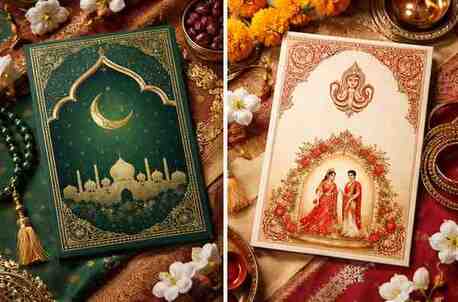 Mumbai, Event Planning, Premium Muslim Wedding Invitation Card Designs | Vishakha Collections